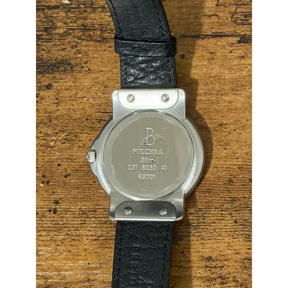 Bertolucci Pulchra Swiss Quartz Watch Day Date Cream Dial Leather Strap
